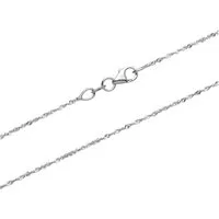 Unique Goldkette Glänzende Singapurkette aus 375er Weißgold GC0014