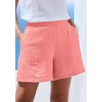 Beachtime by Lascana Webshorts aus sommerlicher Musselinware leichte Strandshorts, Sommerhose, Schlupfhose