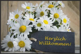 Fussmatte Herzlich Willkommen 10081 | Größe: 60 cm x 45 cm