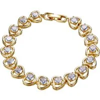 Firetti Armband Schmuck Geschenk Kupfer Armschmuck Herzkettengliederung Liebe, mit Zirkonia (synth)