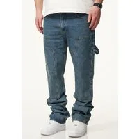 DAILY COTTON Straight-Jeans DCPONTON Herren Lange Carpenter Hose Jeans Straight-Fit Loose-Fit