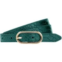 Tamaris Ledergürtel 2 cm breit, Doppelschließe, gemustert