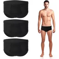 TEXEMP Slip 3er - 6er Pack Herren Slip Sportslip Basic Baumwolle Schwarz Unterhose (Spar-Pack, 3-St) 100% Baumwolle