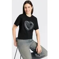 HUGO T-Shirt Vintage Tee mit Rundhals, bedruckt