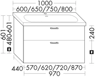 Burgbad WTU.-Schr. Sys30 PG1 Aqua 601x620x440 Tectona Dekor Zimt, WYTS062F6316 WYTS062F6316