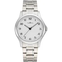 Tempic Quarzuhr, Armbanduhr, Herrenuhr, analog, Edelstahlarmband