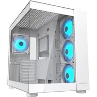 Cougar Gaming-Gehäuse FV150 WT, Midi-Tower, USB/Audio, 2x USB 3.0, 1x USB 3.2 Gen2 Type-C, ATX, pink, 4 Lüfter vormontiert