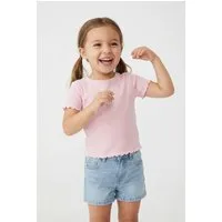 KIDS ONLY T-Shirt KOGNELLA S/S O-NECK TOP NOOS JRS mit süßer Wellenkante