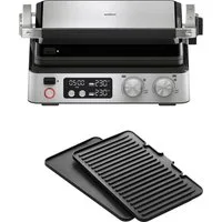 Braun Kontaktgrill MultiGrill 7 CG 7040 - 3 Kochpositionen, bis 230°C, 12 Burger Patties, 2000 W, Spülmaschinenfeste Platten + individuell temperierbar