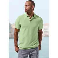 John Devin Poloshirt - sommerliches Strickshirt mit Polokragen mit Polokragen und kleiner Knopfleiste