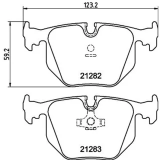 Hella Bremsbel?ge hinten BMW 5er 8er