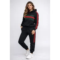Banco Freizeitanzug Damen 2- teilig Trainingsanzug - Hoodie mit Kapuze und Sweatpant, Kapuzenpullover (Hoodie), Jogginghose