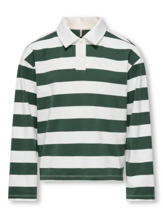 KIDS ONLY - KOGRUBY LIFE L/S BOXY POLO SHIRT JRS pineneedle - Gr. - 164
