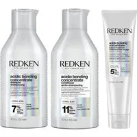 Redken Haarpflege-Set Redken Acidic Bonding Concentrate Set 3er Shampoo- Conditioner - Leave, 3-tlg., Shampoo - Conditioner - Leave-In, reichhaltig
