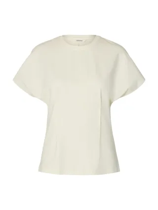 selected women - SLWERA SS TOP NOOS Egret - Gr. - M