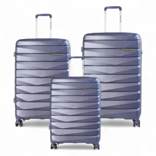 Hartschalenkoffer TSA Rauchblau Robuster 8-Rad-Handgepäck-Reisekoffer für den Urlaub