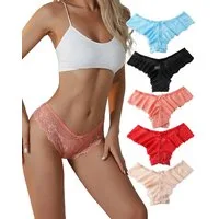 TANSTC Taillenslip Dessous Sexy Unterhosen Damen Unterwäsche in Spitzenoptik Slips elastisch, atmungsaktiv, transparent, figurbetont,Spitze