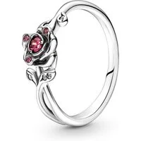 Pandora Silberring 190017C01, Damenring Disney Schöne und das Biest Rose