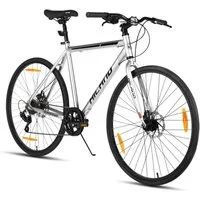 HILAND Rennrad 28-Zoll 700C Cityrad für Alle, leichtes Reise- und Pendlerfahrrad, Rahmen aus Aluminiumlegierung, 7-Gang-Doppelscheibenbremsen