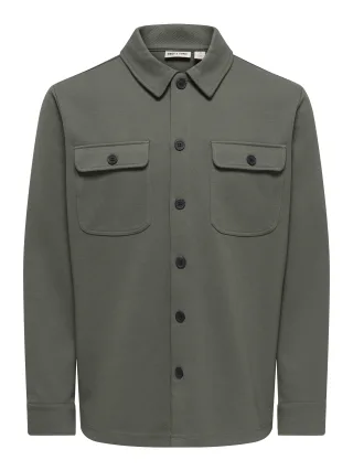 ONLY&SONS - ONSNEWKODYL OVERSHIRT SWEAT NOOS Beluga - Gr. - L