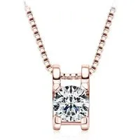 ROUGEMONT Kette mit Anhänger Moissanit Anhänger Halsketten 0,5ct 925 Sterling Silber, Hypoallergen