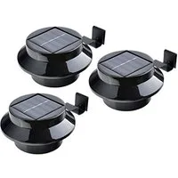 IC Gardenstyle Dachrinnenleuchten 3er Set Solar Dachrinnenleuchte, LED fest integriert, warm-weiß, Solarleuchte für die Dachrinne & Zäune, warm-weißes Licht