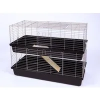 Ollesch Kleintierkäfig Meerschweinchenkäfig Hasenkäfig Doppelkäfig Käfig 1,2 Meter