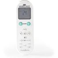 Nedis ACRC1WT Universal-Fernbedienung (Programmierung, 2x AAA/LR03, flexible Nutzung für Klimaanlagen)