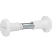 SO-TECH® Winkelbeschlag Möbel - Verbindungschrauben weiß Ø 8 mm für Holzstärke 31 - (20 St)