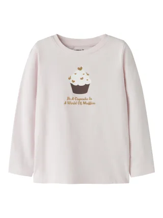 NAME IT - NMFKATELIN LS TOP PB Raindrops On Roses - Gr. - 104