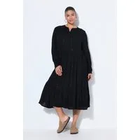 Studio Untold Jerseykleid Midikleid A-Linie Chiffon mit Glitzerstreifen