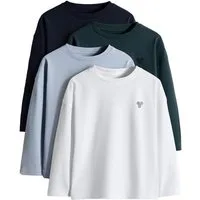 The Set Langarmshirt The Set Langarmshirts mit Grafik, 4er-Pack (4-tlg)