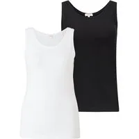 s.Oliver T-Shirt Basic-Top (2-tlg., Set) runder Ausschnitt, breite Träger, Slim Fit, im 2er Pack