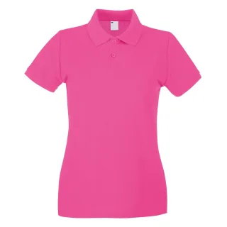 Fruit of the Loom - Poloshirt für Damen kurzärmlig (Dunkles Pink)
