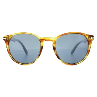 Persol Sonnenbrille 3152 9043/56 Braun gestreift Gelb Blau Entspiegelt