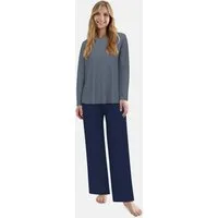 TOM TAILOR Loungeanzug Sitia (2 tlg) Langarm, Rundhalsausschnitt, basic, leicht, Baumwollmix