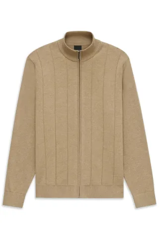 bugatti - Herren Strickjacke beige - Gr. - XXL