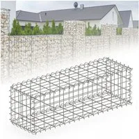 Floordirekt Gabionenzaun Lenox, Robuster, verzinkter Stahl, Langlebig & rostfrei, Maschenweite 5×10 cm – ideal für Natursteine