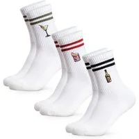 OCCULTO Tennissocken Damen & Herren Motiv Tennissocken 3er Pack (Modell: Summer) (3-Paar)