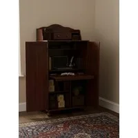 Clever-Moebel Computerschrank Computerschrank Massivholz Kiefer, Sekretär & Büroschrank, PC Schrank Breite: 83cm, Tiefe: 57cm, Höhe: 123,5-154cm