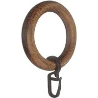 GARESA Gardinenring Holzring mit Haken, (20-St), für Durchmesser bis 28mm, einfache Montage
