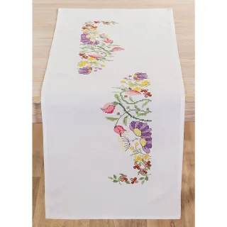 Stickläufer "Tulpen & mehr"