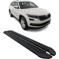 OMAC Kfz-Schmutzfänger Seitenschweller Schweller für Skoda Kodiaq 2016-2025 Alu, 2-tlg., Rutschfest, Haltbar, Aerodynamik
