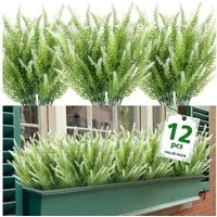 Kunstblumenstrauß 4 künstliche Lavendel-Kunstblumensträuße, Lavendel-Kunstblumen, Minicloss, geeignet für Hochzeiten, Garten, Outdoor- und Wohnungsdekoration