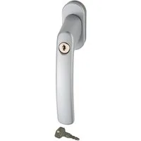 ABUS Fenstergriff ABUS FG200 Weiß, Braun, Silber, SB abschließbarer Fenstergriff, Einzelgriff silber, abschließbar, Kindersicherung