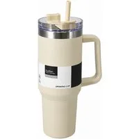 Mojawo Wasserkessel Thermobecher Doppelwandiger Edelstahl Trinkbecher 1200ml und Strohhalm