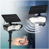 EASYmaxx LED Solarleuchte LED-Solarstrahler Bewegungsmelder schwarz