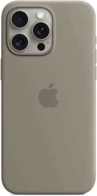 Apple Silikon Case mit MagSafe [für iPhone 15 Pro Max] tonbraun