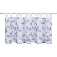 Gerster Scheibengardine Fay (1 St), Schlaufen, transparent, HxB: 50x140, mit modernem Druckdesign