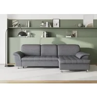 DOMO collection Ecksofa FRANZI 278x170x81 cm, Steppung im Sitzbereich, L-Form, wahlweise mit Bettfunktion, Bettkasten und Kopfteilverstellung